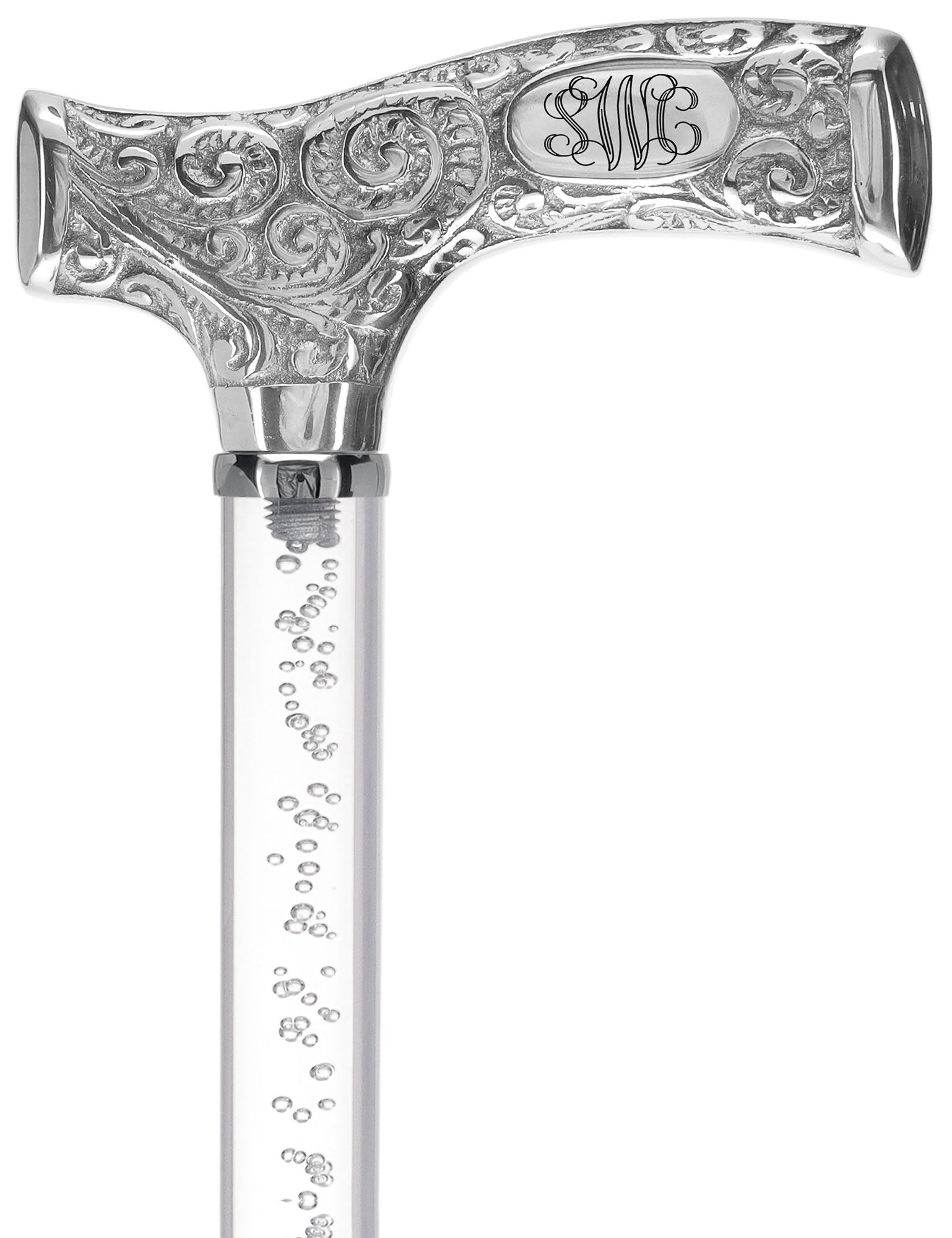 Make It Yours: Invisible Clear Shaft w/ Premium Chrome Brass Cane The Cheapest For Sale