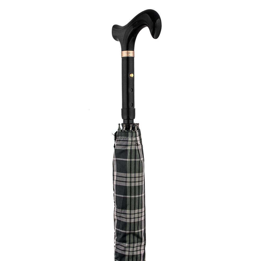 Scratch and Dent Plaid Umbrella Derby Adjustable Walking Cane w/ Auto Spring V1822 2025 Newest Sale Online