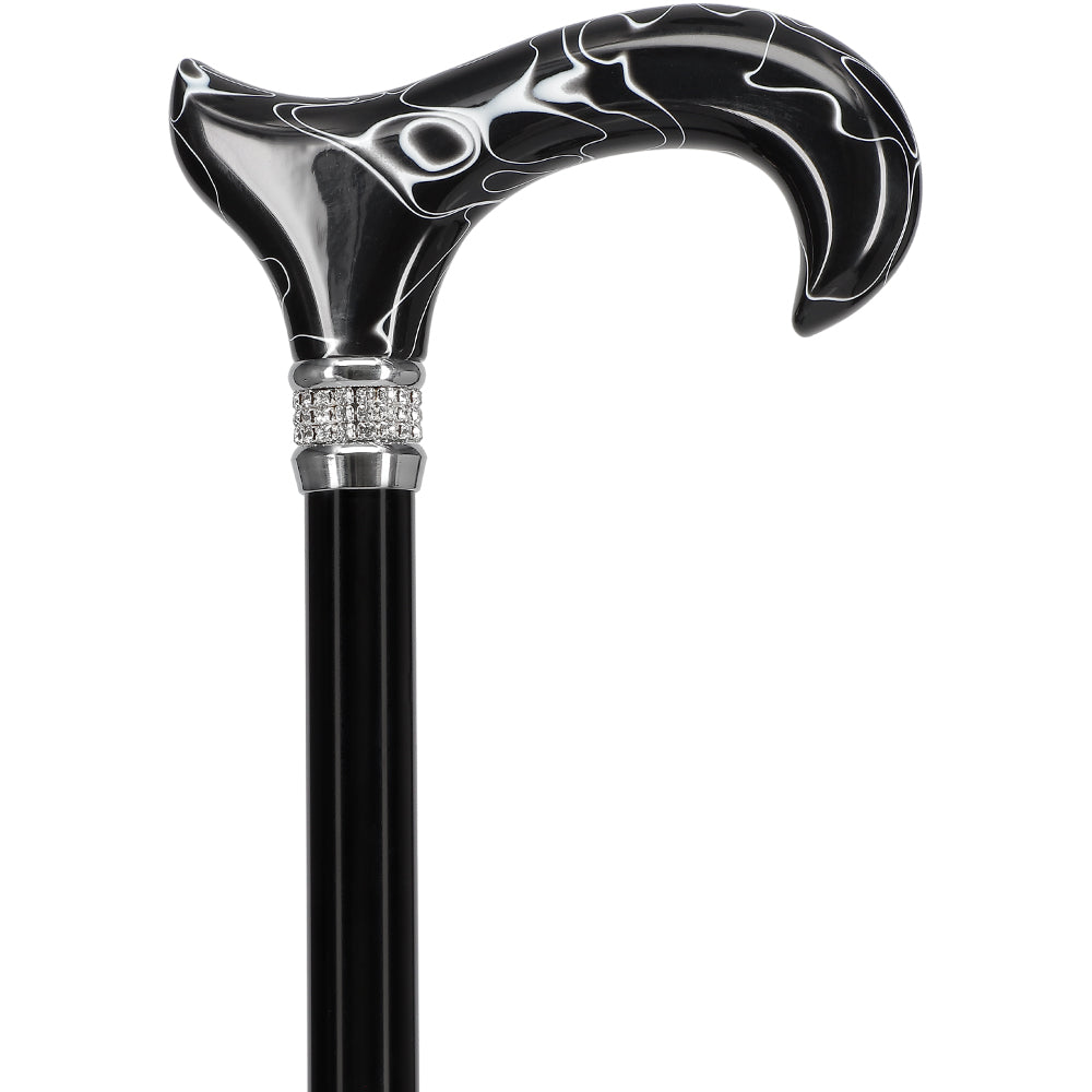 Scratch and Dent Black Pearlz Designer Adjustable Cane V2068 Sale Original