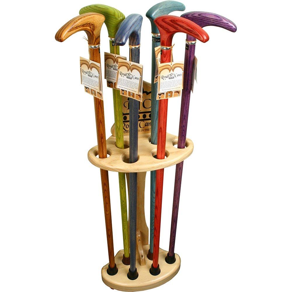 Premium Compact Cane Stand, Pine Wood - Holds 6 Marketable Cheap Pice