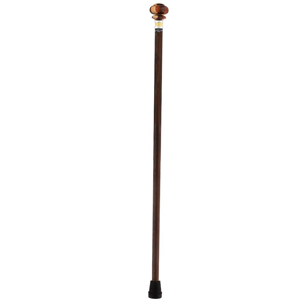 Scratch and Dent Mad Hatter Multi Wood Knob Handle Walking Stick With Wenge Wood Shaft and Two Tone Collar V1245 Good Selling Cheap Pice