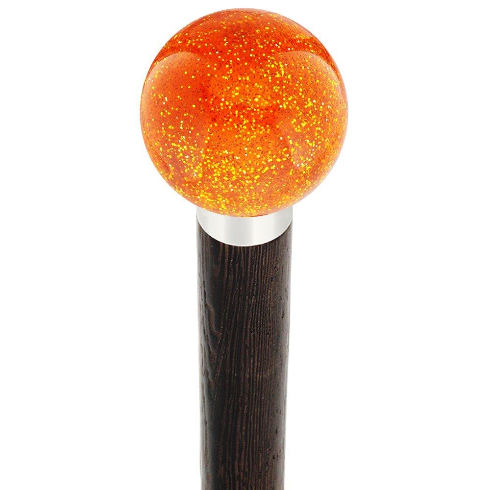 Sparkling Amber Knob Cane - Custom Wood Shaft & Collar Buy Cheap Footlocker