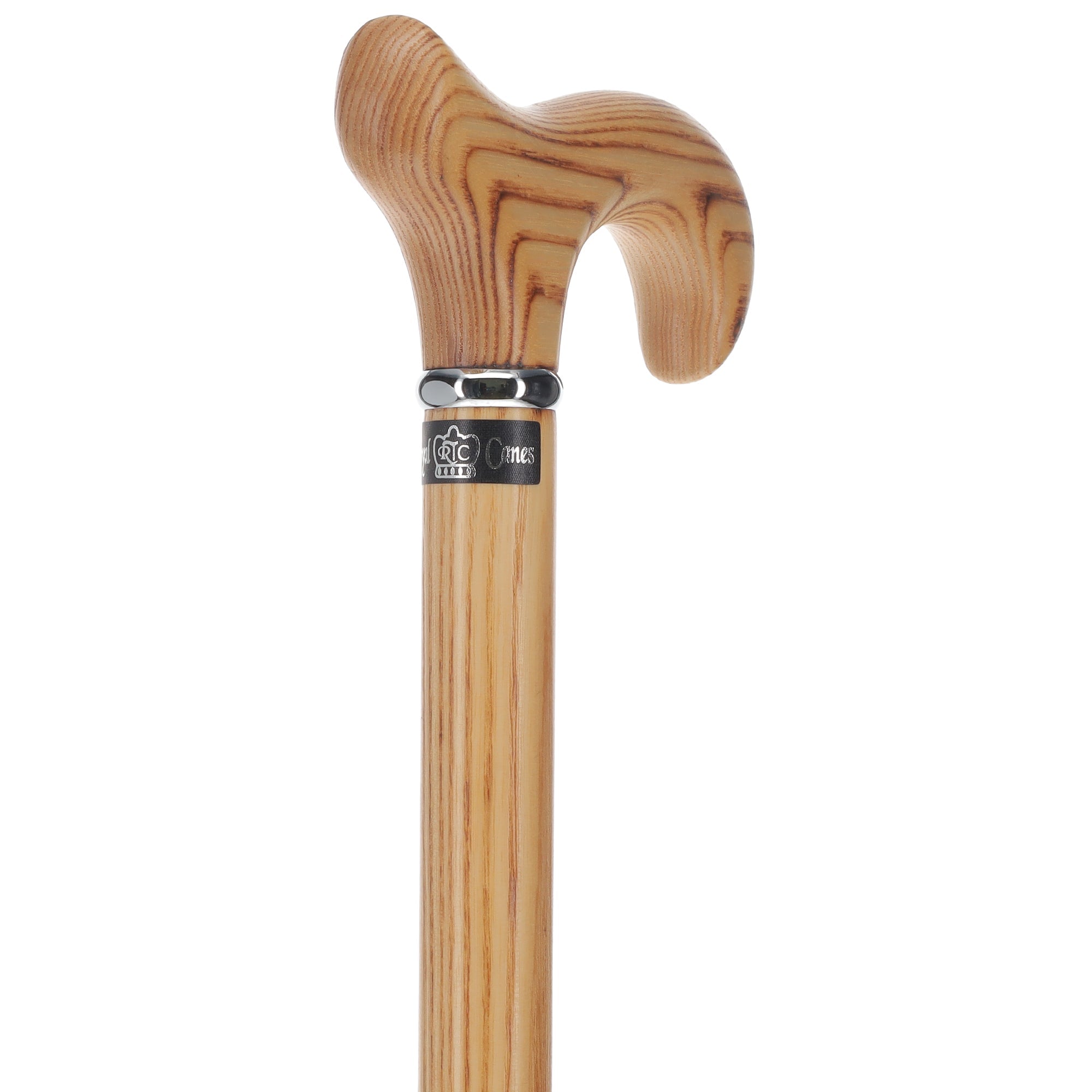 Scratch and Dent Scorched Ash Derby Walking Cane w/ Silver Collar V3216 Sast Online