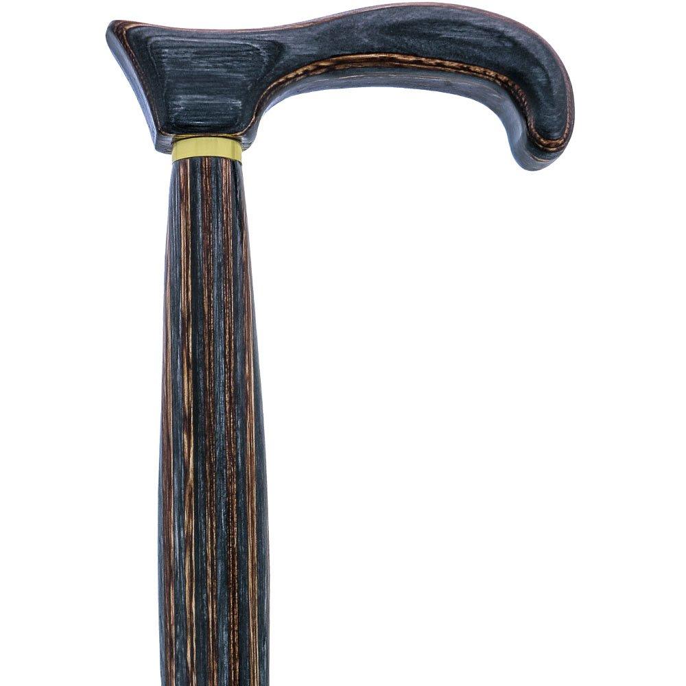 USA-Made Twisted Gunstock Cane: Black & Brown: Stylish Laminate Cheap Sale 100% Authentic