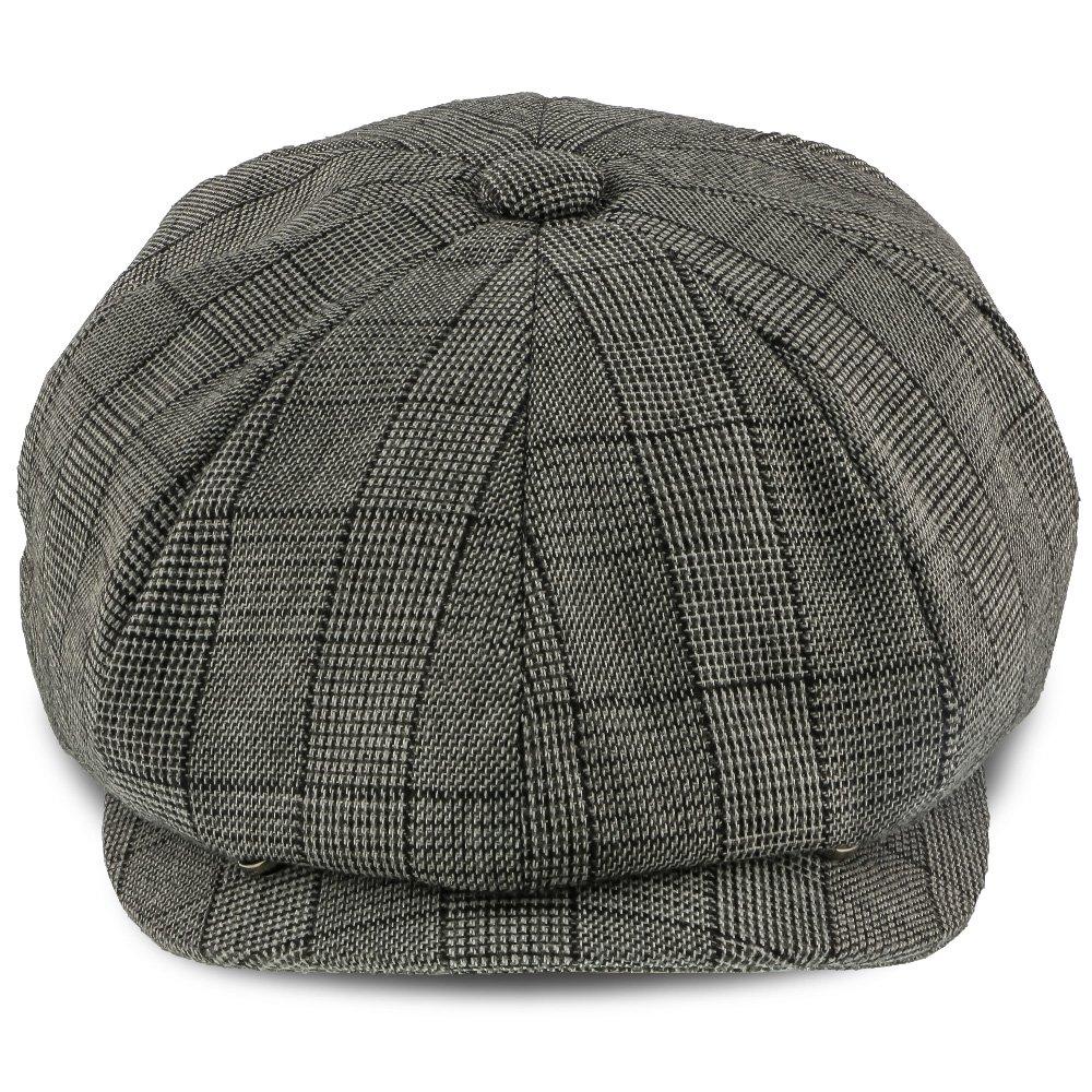 Innovator - Walrus Hats Grey Plaid Polyester 8 Panel Newsboy Cap Cheap Discounts