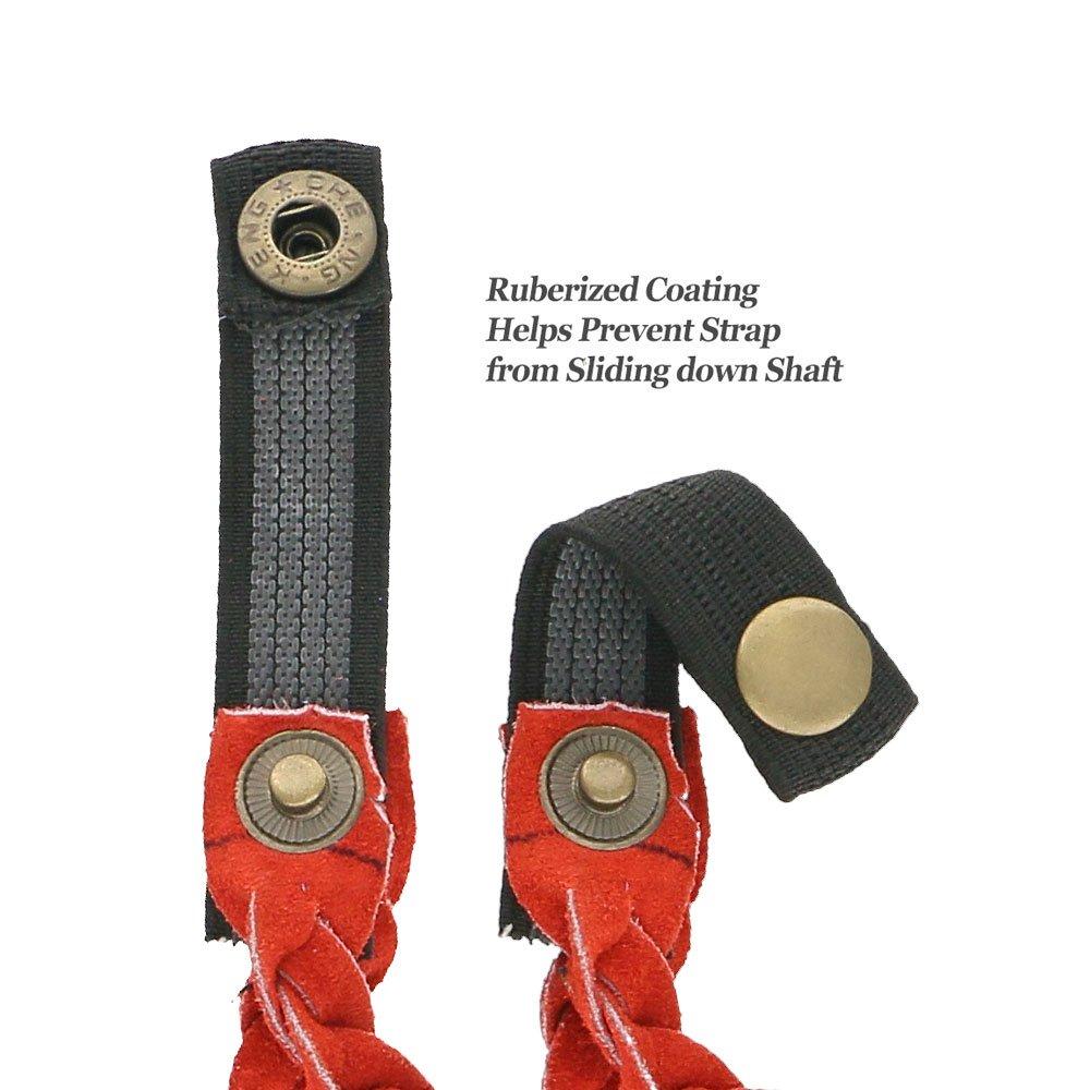 Red Suede Strap with Snap-Off Clip Professional