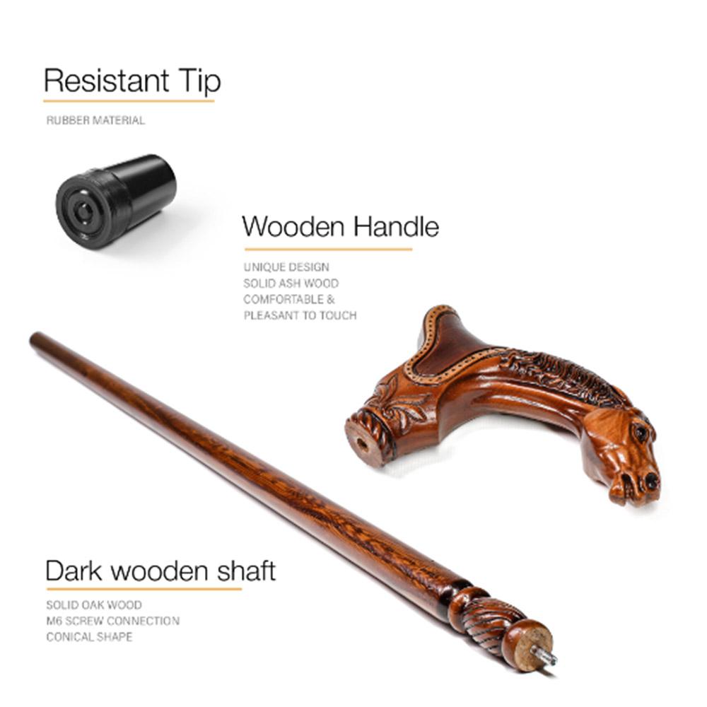 Premium Artisan Horse & Saddle Handcarved Cane Cheap Sale Big Discount