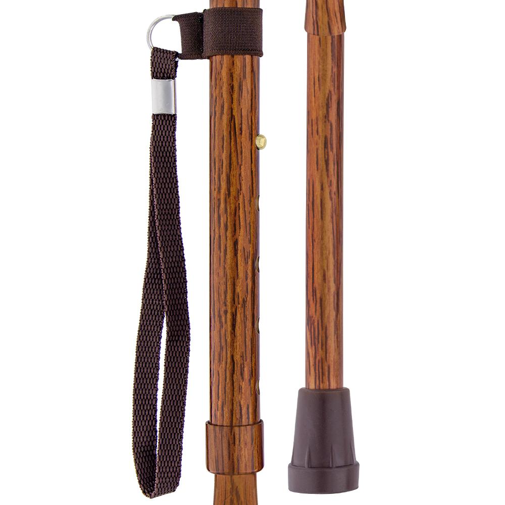 Scratch and Dent Realistic Wood Designer Folding Adjustable Walking Cane V2262 Free Shipping Geniue Stockist