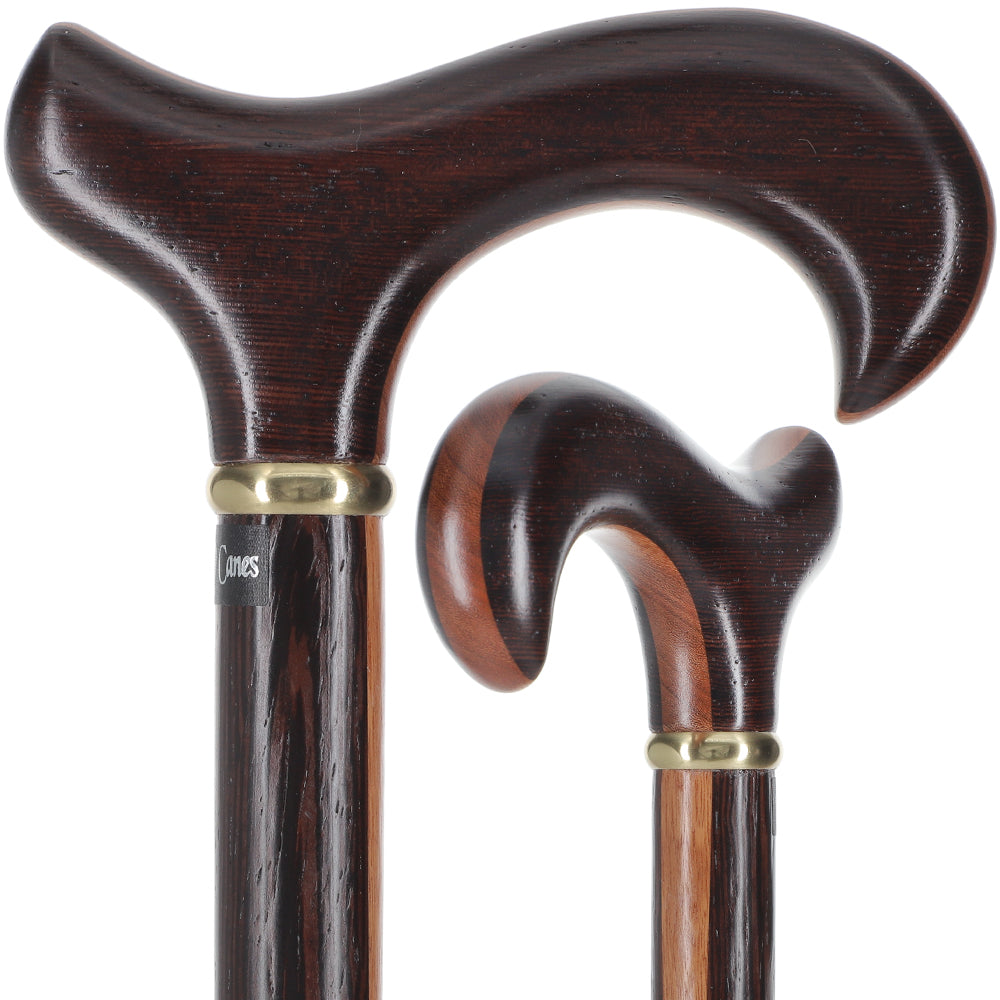 Scratch and Dent Exquisite Derby Cane: Afromosia Inlay, Textured Wenge Shaft V2361 Cheap Sale Sale