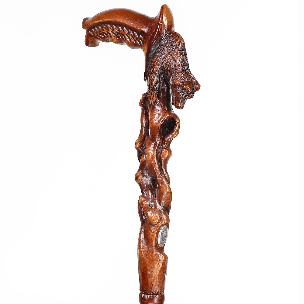 Scratch and Dent Awakening Bear (dark) Artisan Intricate Handcarved Cane V2409 Visit Online