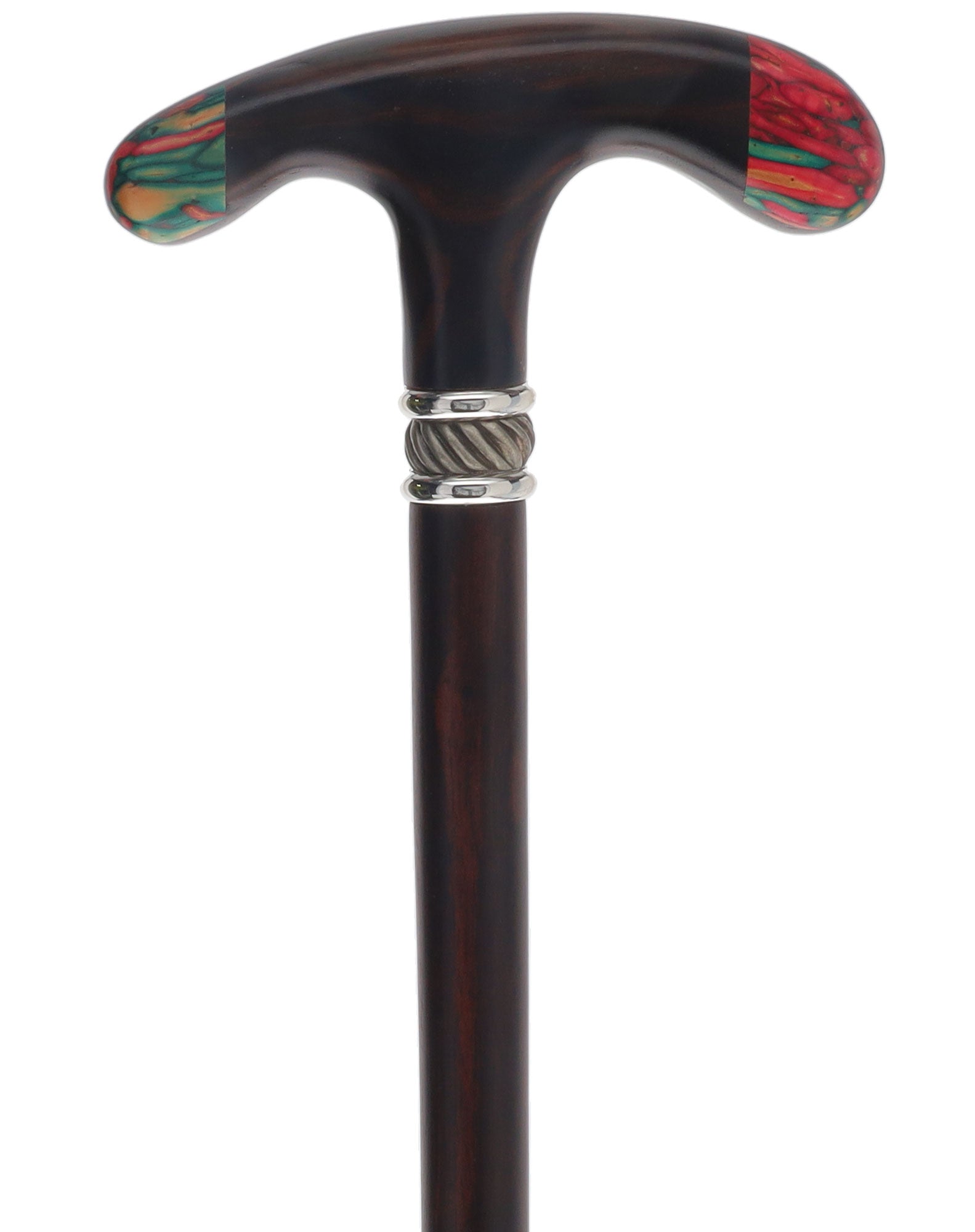 Rare Collectorâs Piece Listing: T shape handle walking cane with color block and Ebony wood Clearance Eastbay