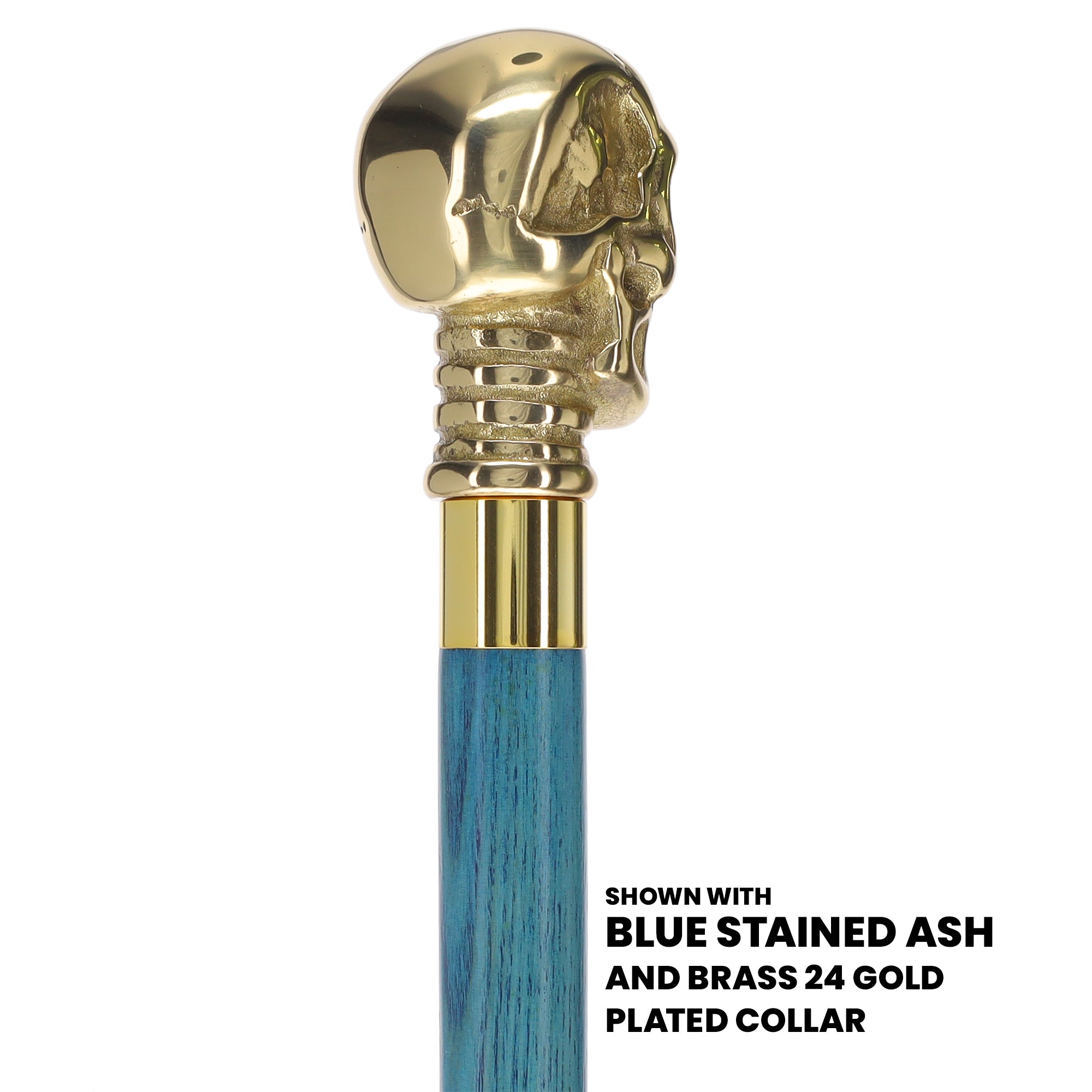 Premium Brass Skull Handle Cane: Stained Custom Color Shaft 2025 Unisex Cheap Pice