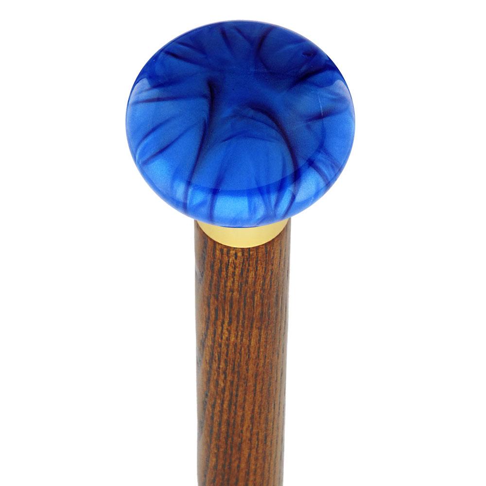 Nostalgia Pearl Blue Flat Top Cane w/ Custom Color Ash Shaft & Collar Comfortable Cheap Online