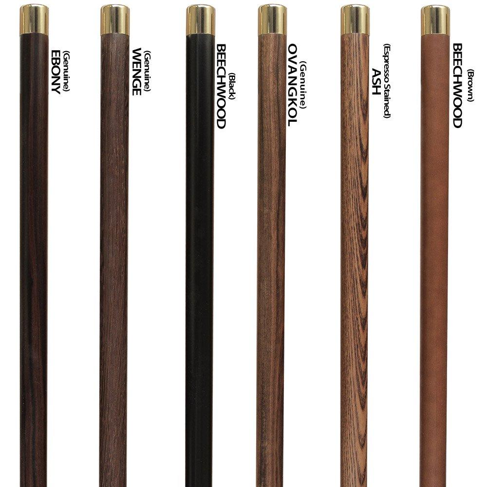 Scratch and Dent Brass Derby Handle Walking Cane w/ Brown Beechwood Shaft and Aluminum Gold Collar V3221 Online For Sale