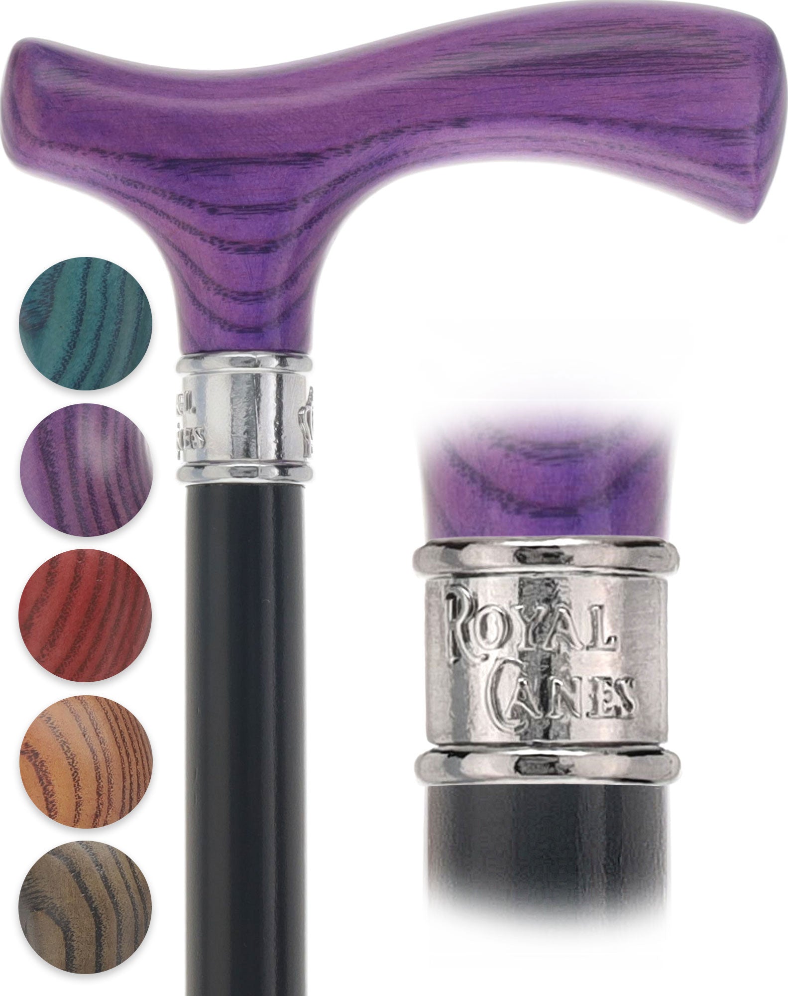 Royal Canes Comfort Fritz: Wood-Stained, Pewter Collar, 6 Color Options Cheap Sale Comfortable