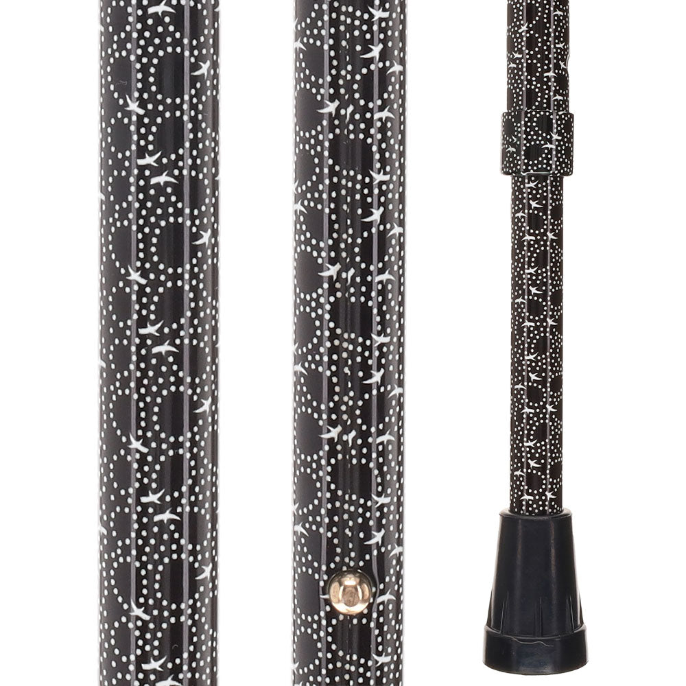 Midnight Rain: Designer Adjustable Cane / Patterned Handle Discount For Nice