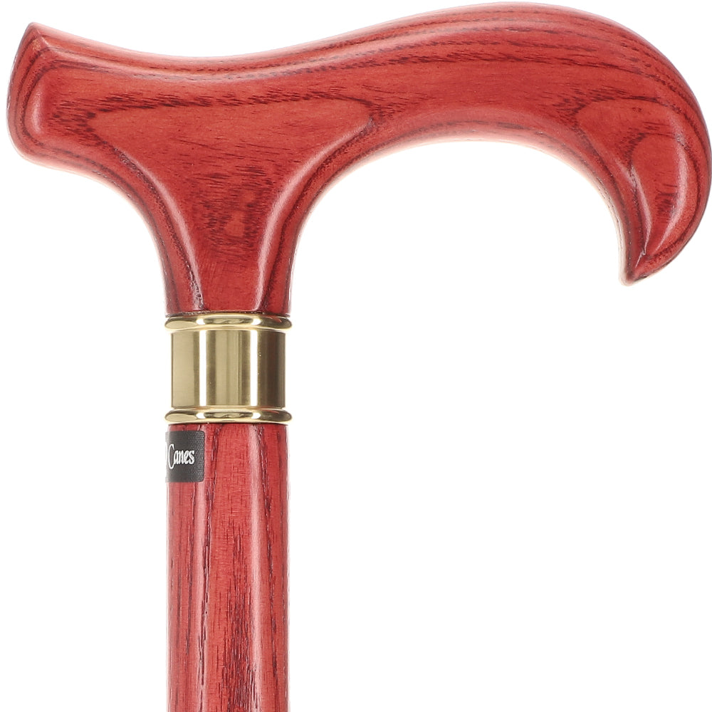 Super Strong Mahogany Derby Cane, Extra Long, Ash Shaft Clearance Outlet