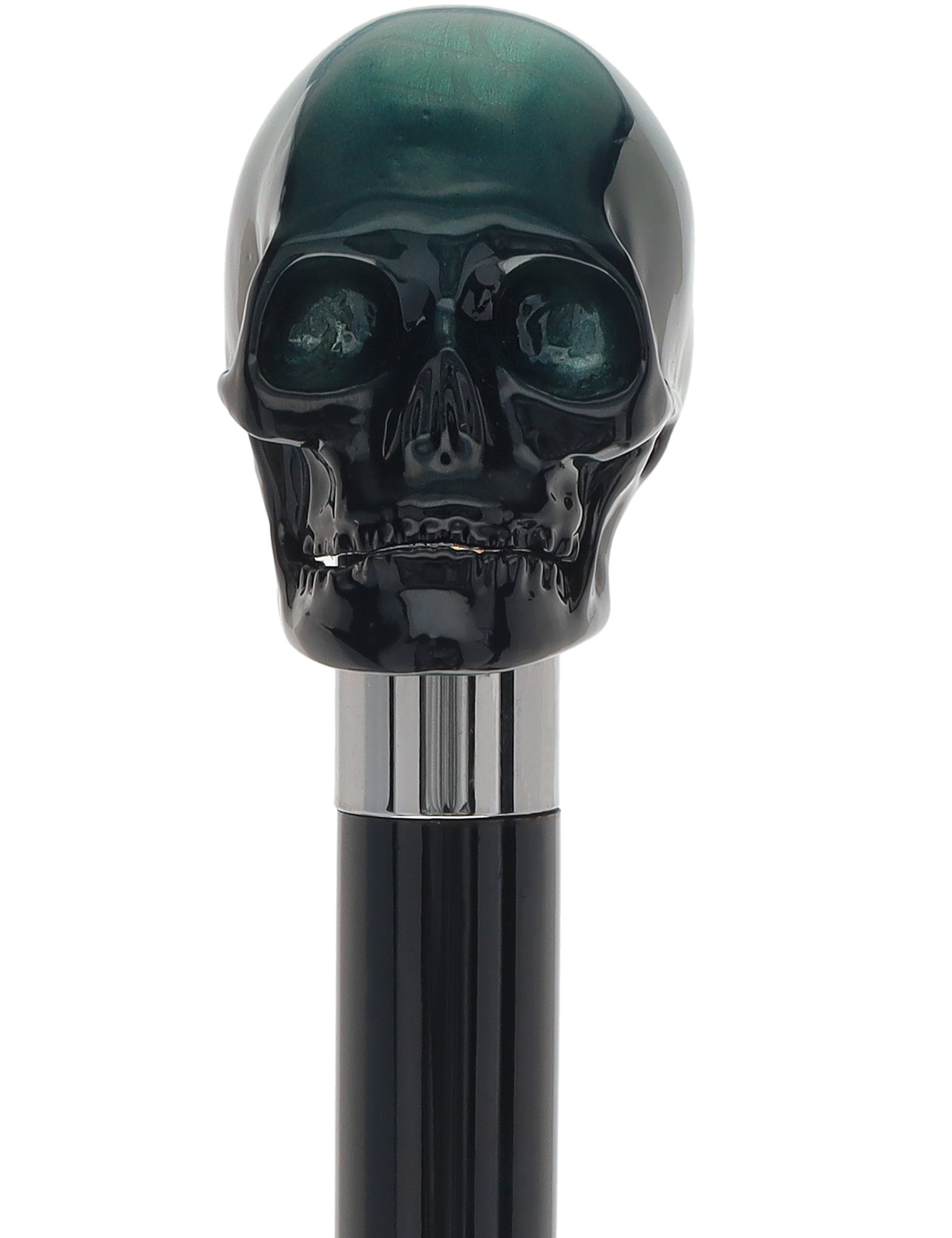 Mystic Emerald Skull Head Walking Stick with Beech wood shaft Cheap Sale Amazon