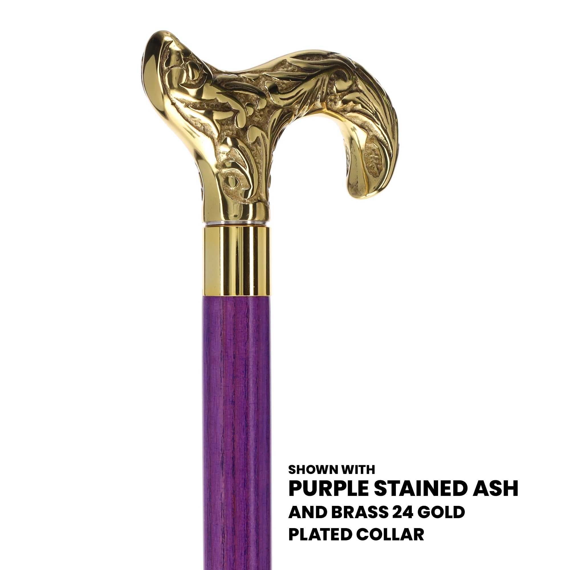 Premium Brass Derby Handle Cane: Stained Custom Color Shaft Best Sale Online