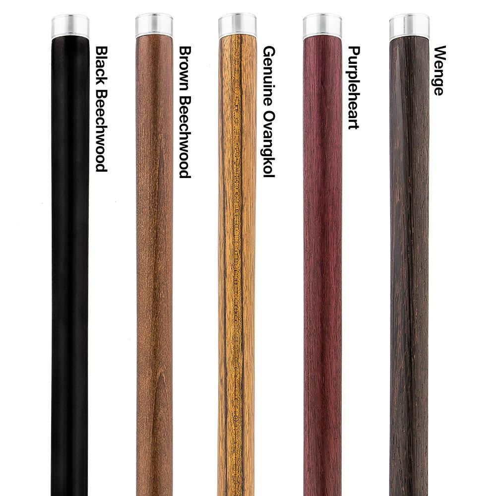 Scratch and Dent Brown and Clear Acrylic Bubble Handle Cane w/ Ovangkol Shaft & Gold Collar V3153 Clearance Explore