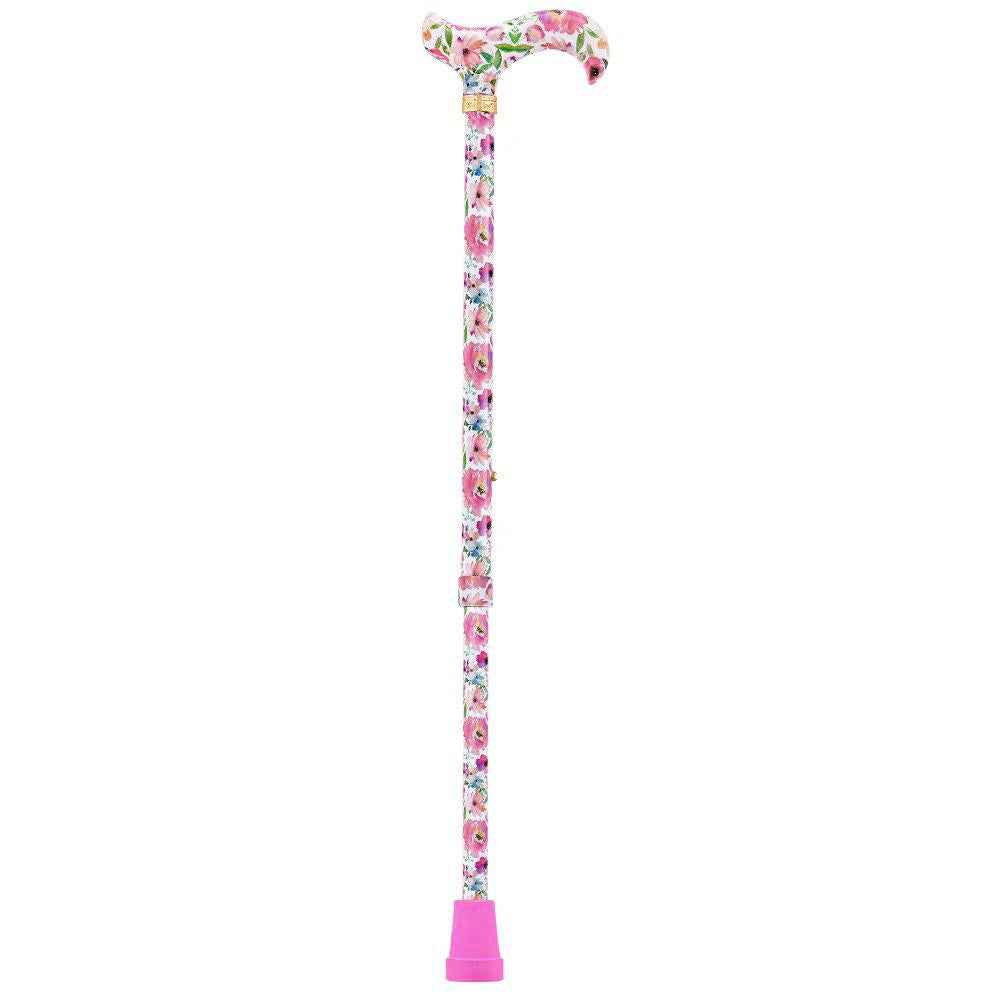 Watercolor Flowers: Designer Adjustable Cane w/ Patterned Handle Clearance Shop