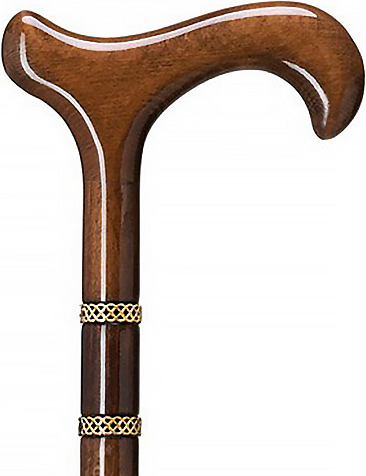 Gold Rings & Walnut Braided Derby Cane: Elegant Design Sale With Paypal