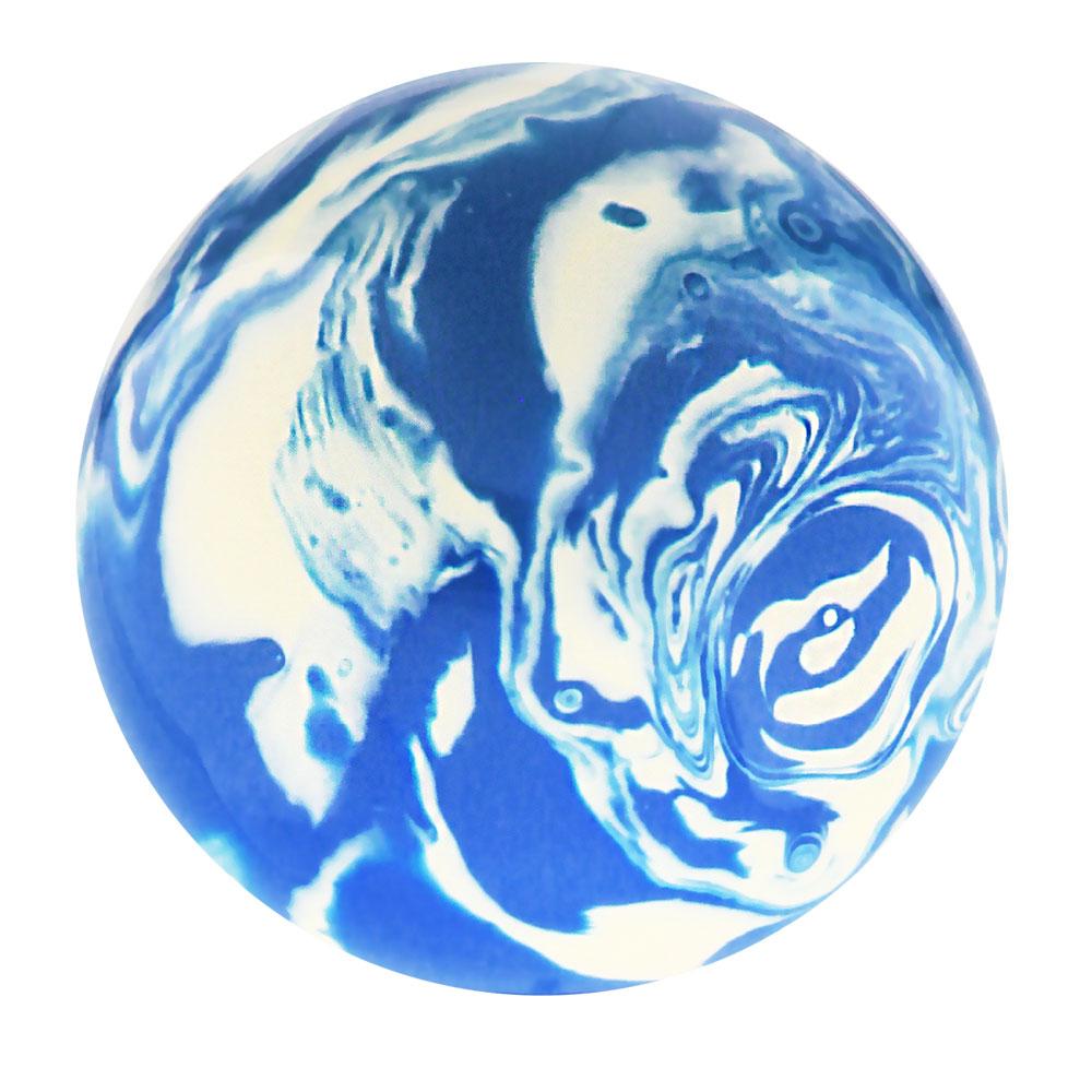 Blue & White Cream Swirl Round Knob Cane w/ Custom Wood Shaft & Collar Cheap Extremely