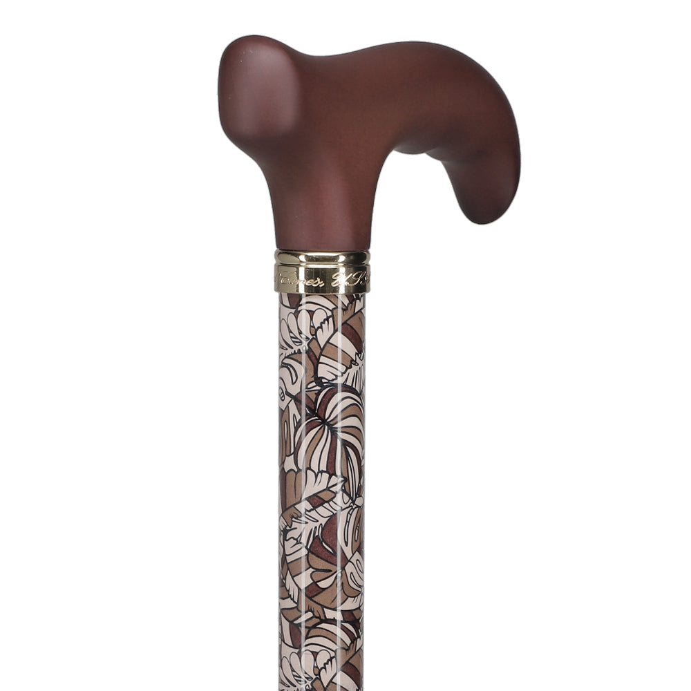 Bahama Leaf: Designer Adjustable Cane w/ Wooden Handle Pay With Paypal For Sale