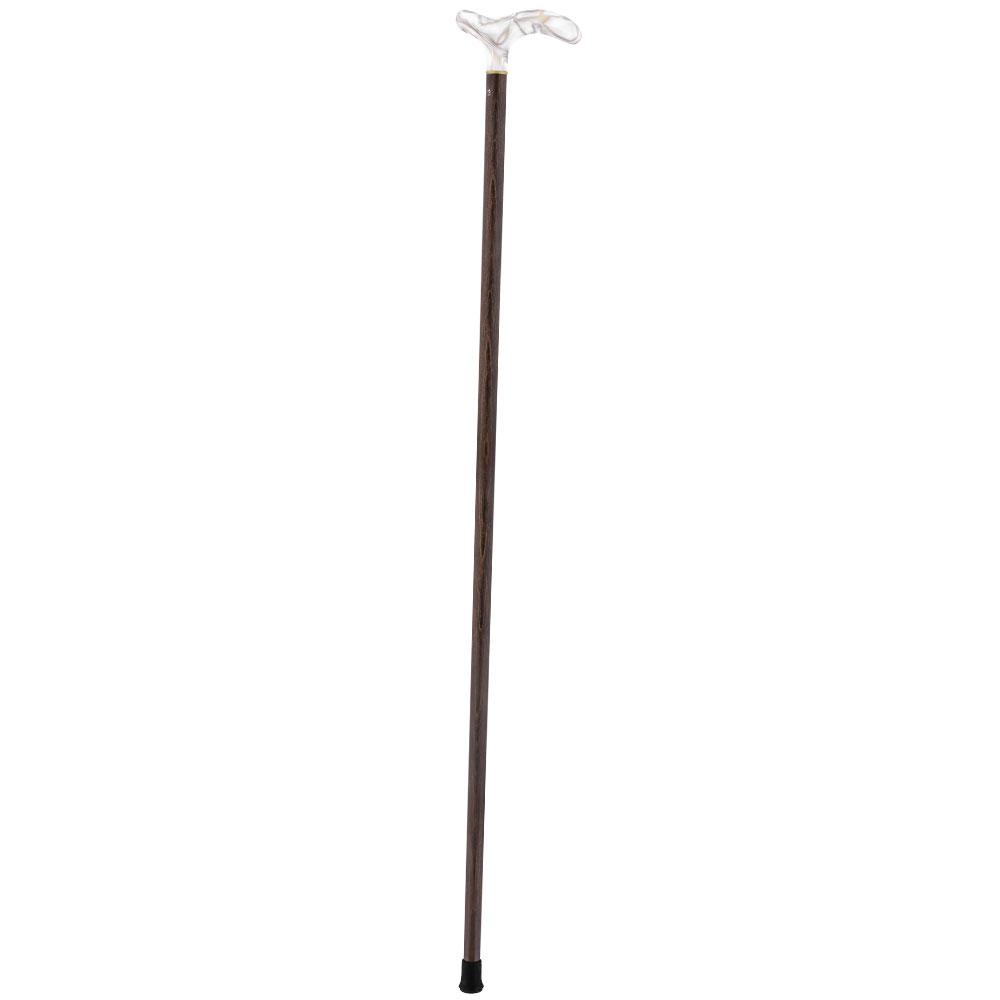 Scratch and Dent Cream Vanilla Swirl Walking Cane w/ Brown Beechwood Shaft V2394 Cheap Online