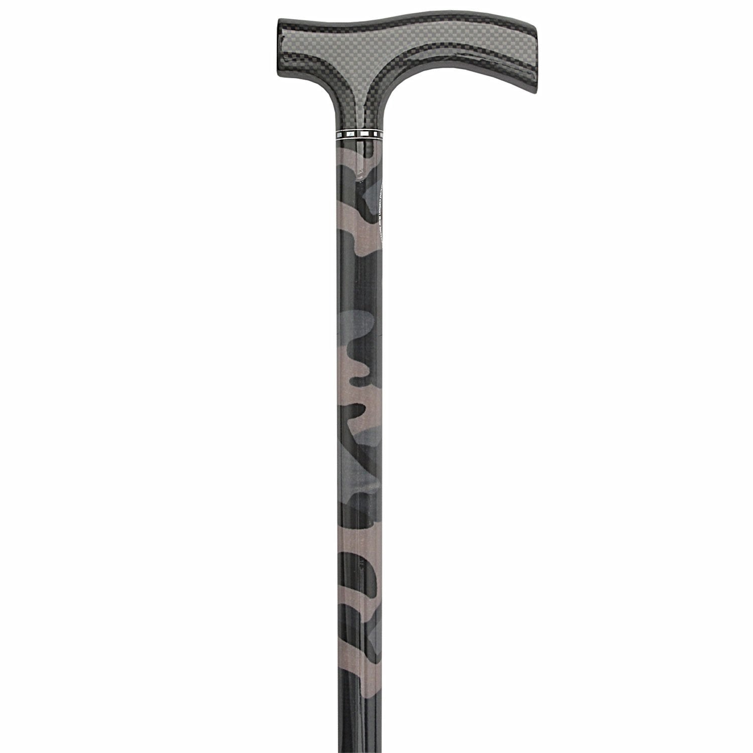 Scratch and Dent Camouflauge Carbon Walking Cane with Mesh Fritz Handle and collar V2154 Buy