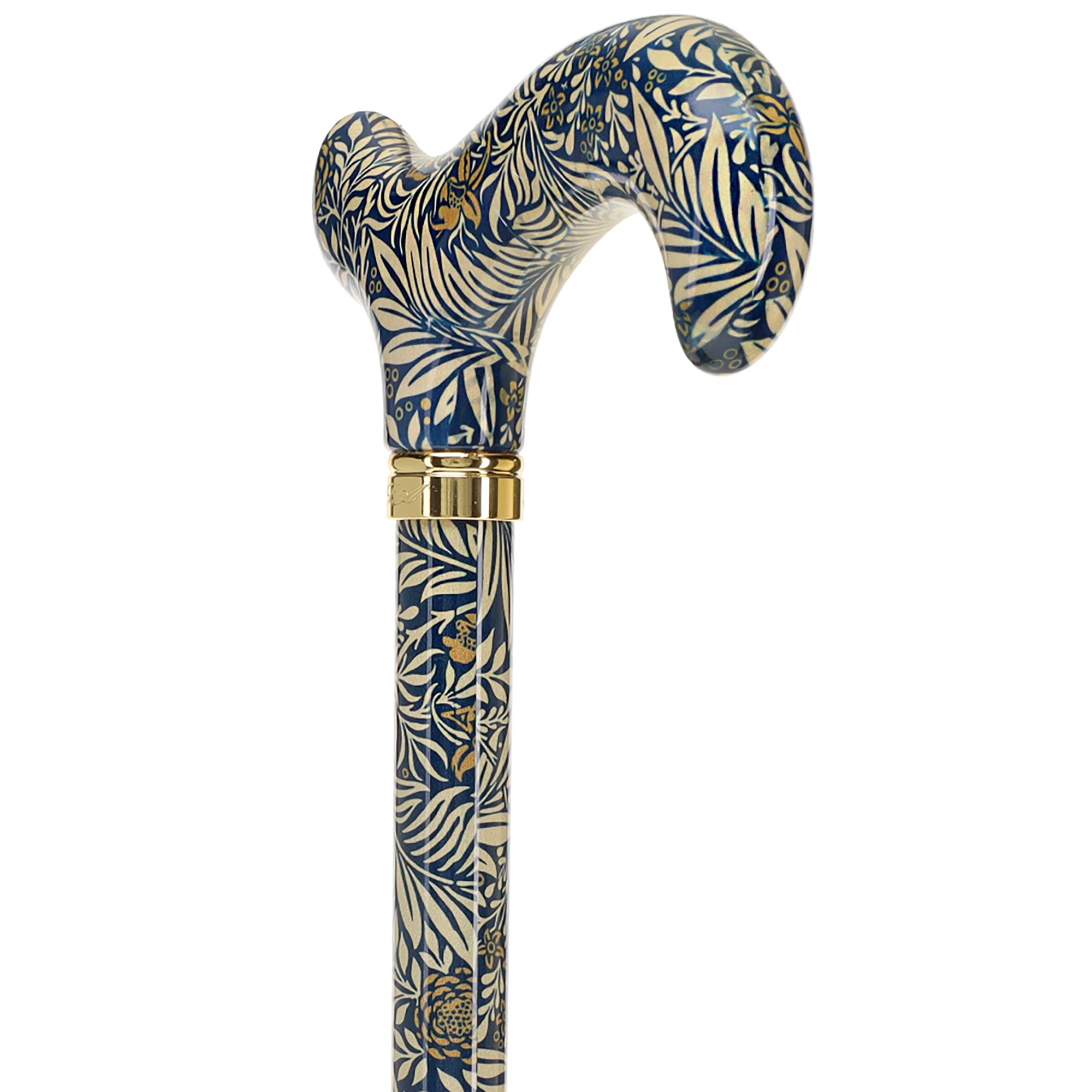 Golden Petals FashionStix: Designer Derby Cane, Adjustable Authentic For Sale