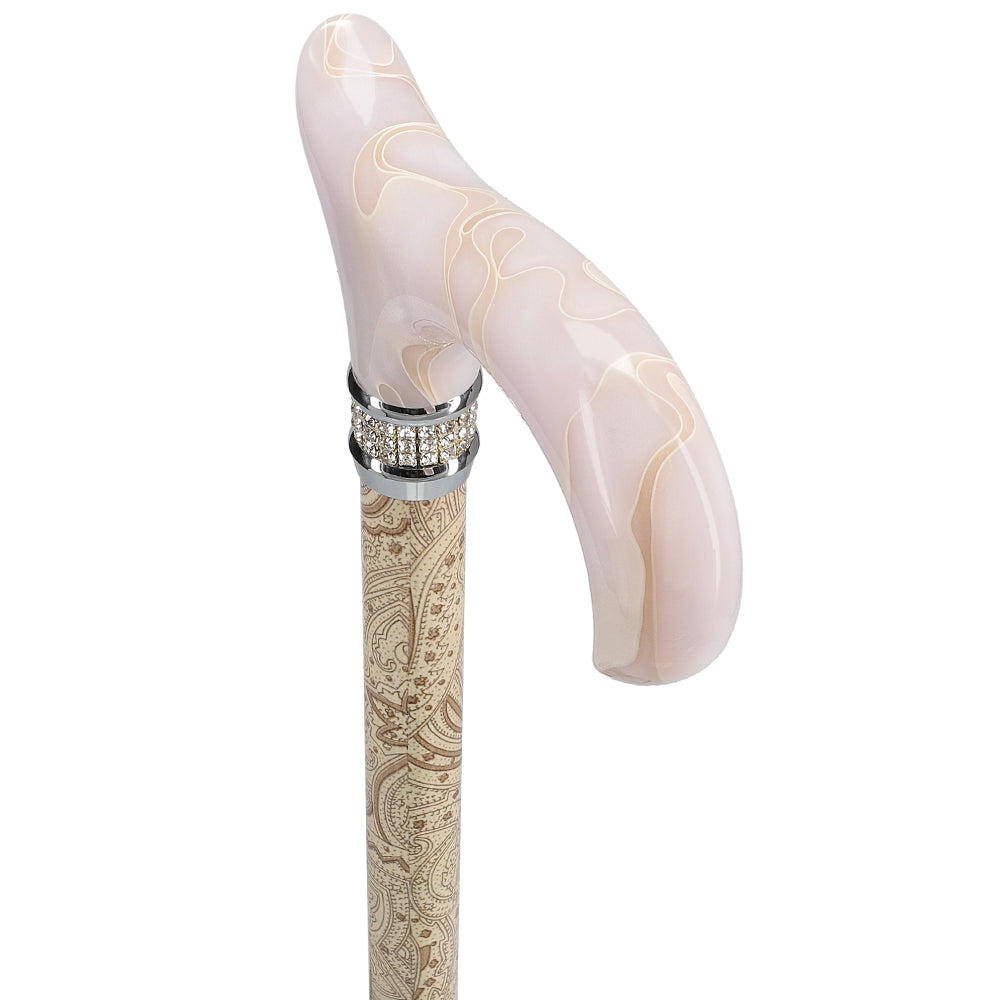 Scratch and Dent Creme Pearlz Designer Adjustable Cane V1697 Buy Cheap Cost