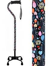 Autumn Leaves Aluminum Convertible Quad Walking Cane with Comfort Grip - Adjustable Shaft Outlet The Cheapest