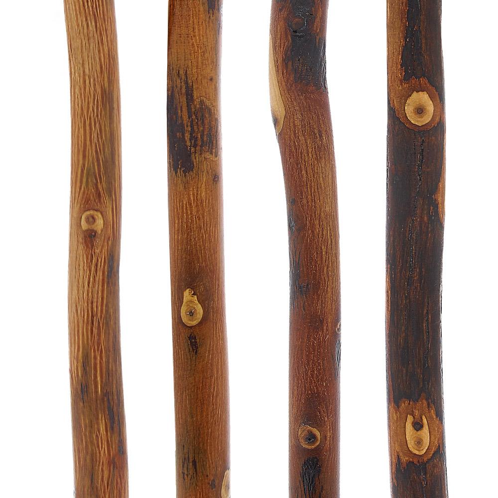 Nature-Designed Hickory Crook Cane: Rustic Natural Wood Factory Outlet For Sale