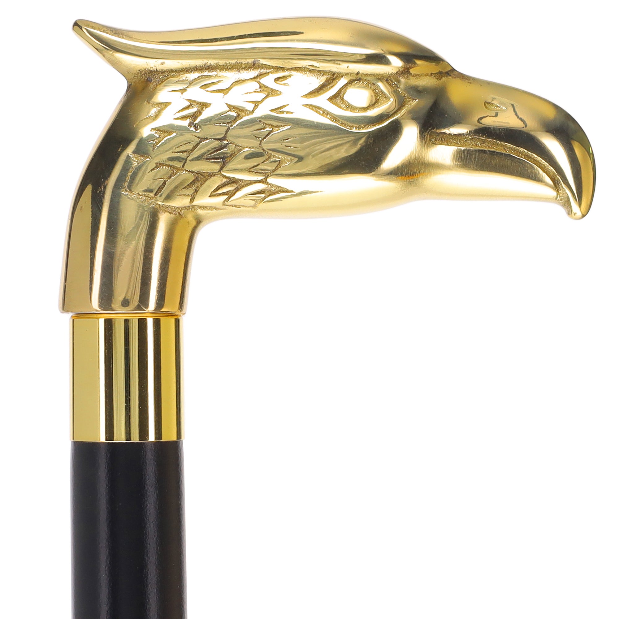 Brass Eagle Handle Walking Cane w/ Custom Shaft and Collar Sale Manchester