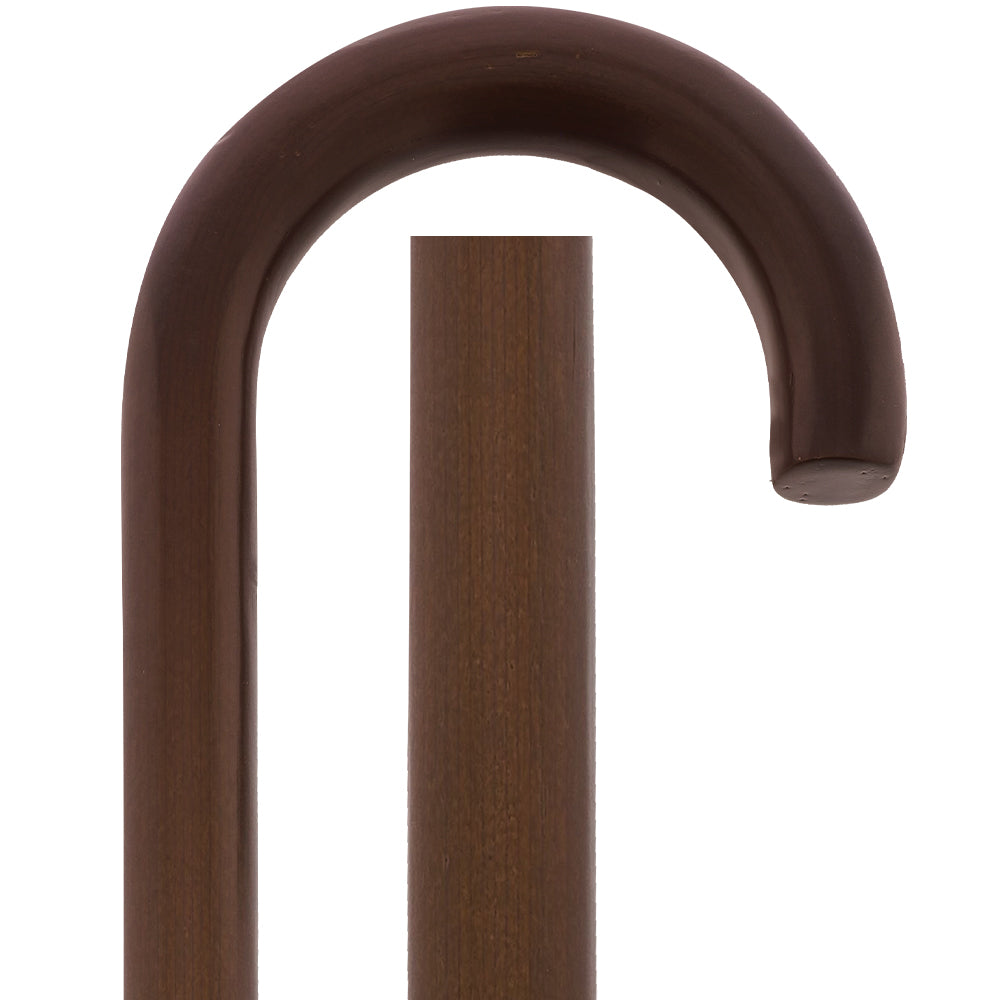 Scratch and Dent Walnut Standard Tourist Handle Walking Cane With Walnut Stained Wood Shaft V1547 Clearance Latest