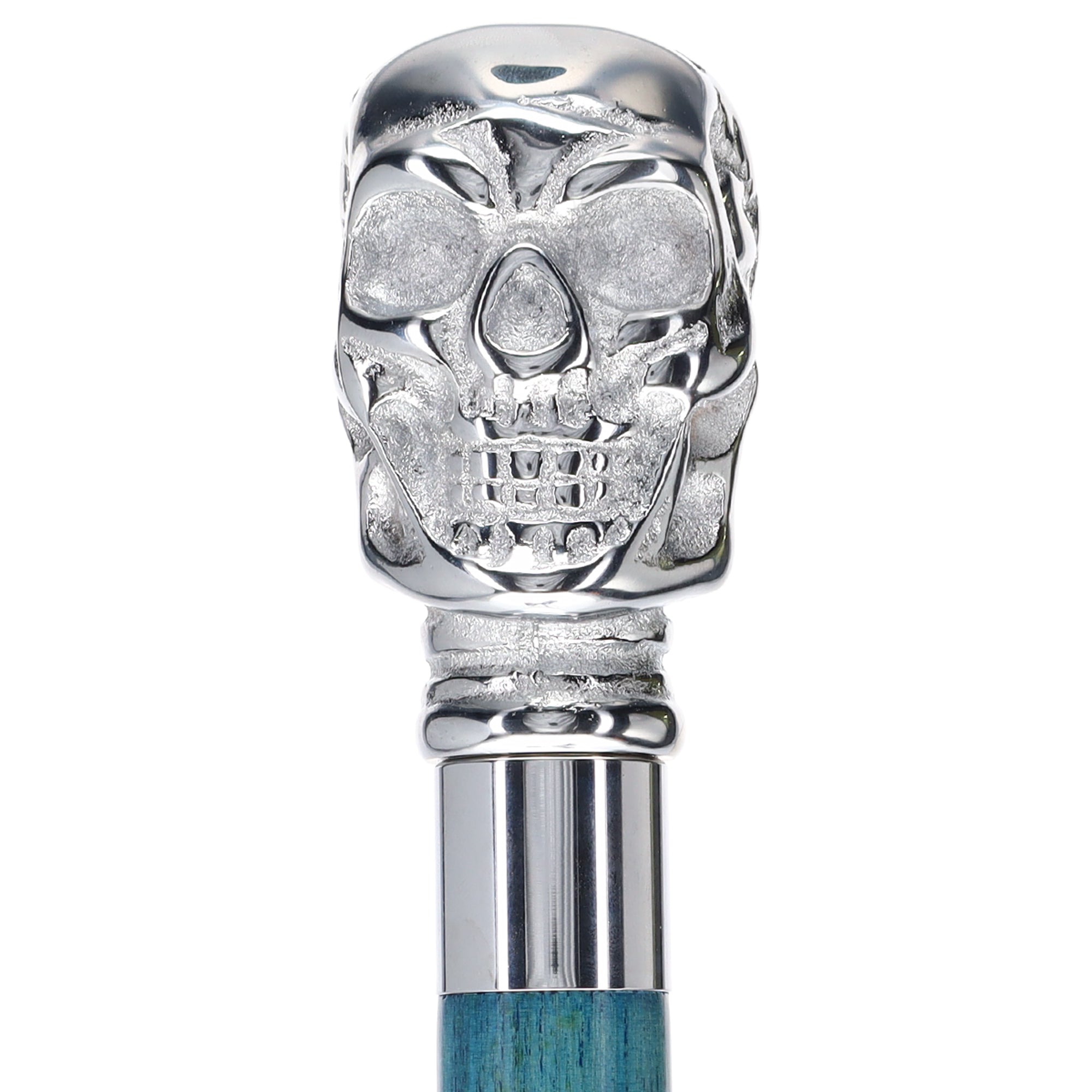 Skull Premium Chrome Brass Cane: Stained Custom Color Shaft Cheap Pice Low Shipping Fee