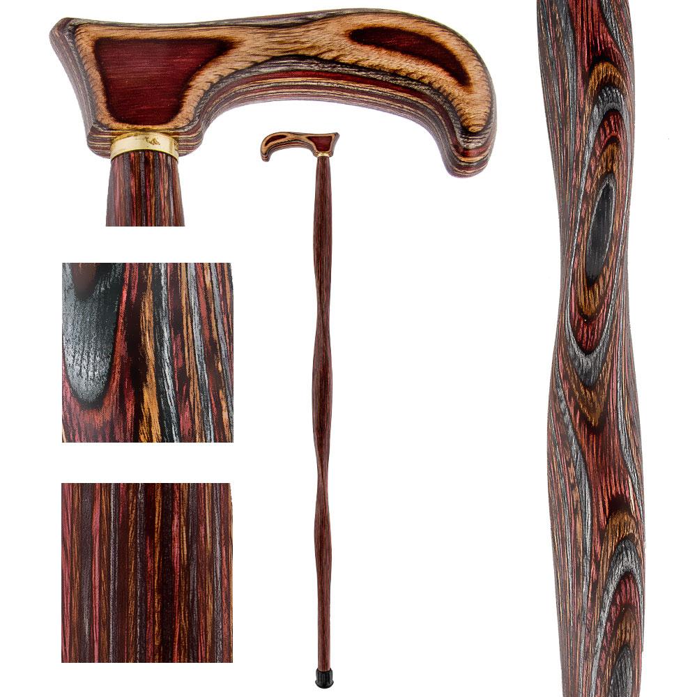 Scratch and Dent USA-Made Twisted Rustic Red Cane: Unique Colorwood Laminate V2044 Footaction Online