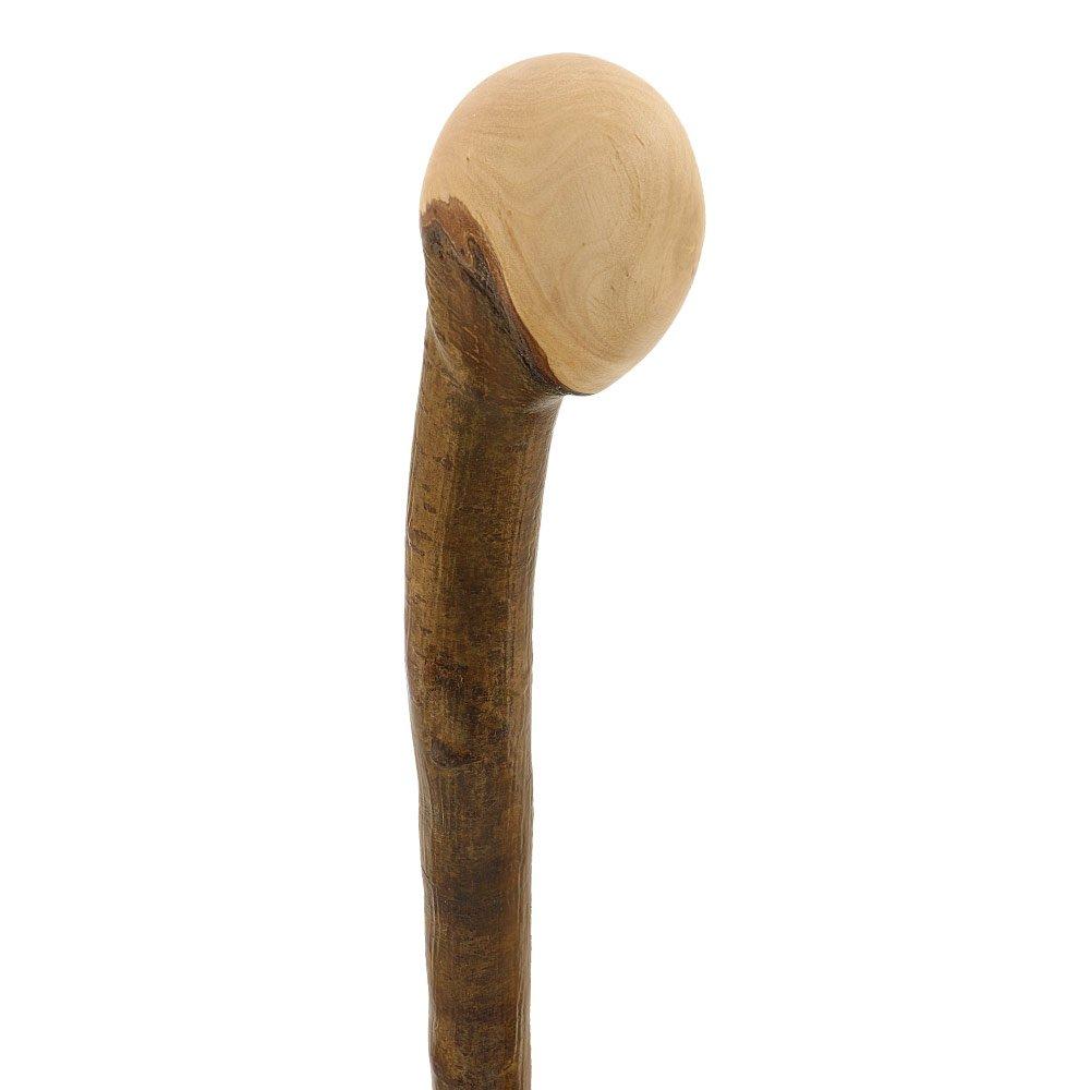 Natural Charm: Hazelwood Root Knobbed Cane with Leather Strap Cheap Sale Low Pice