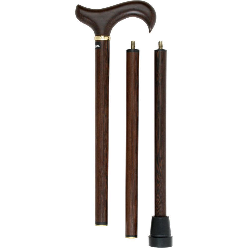 Scratch & Dent Wenge 3 Piece Derby Walking Cane With Wenge Wood Shaft and Brass Collar V1337 Buy Cheap Footlocker Pictures