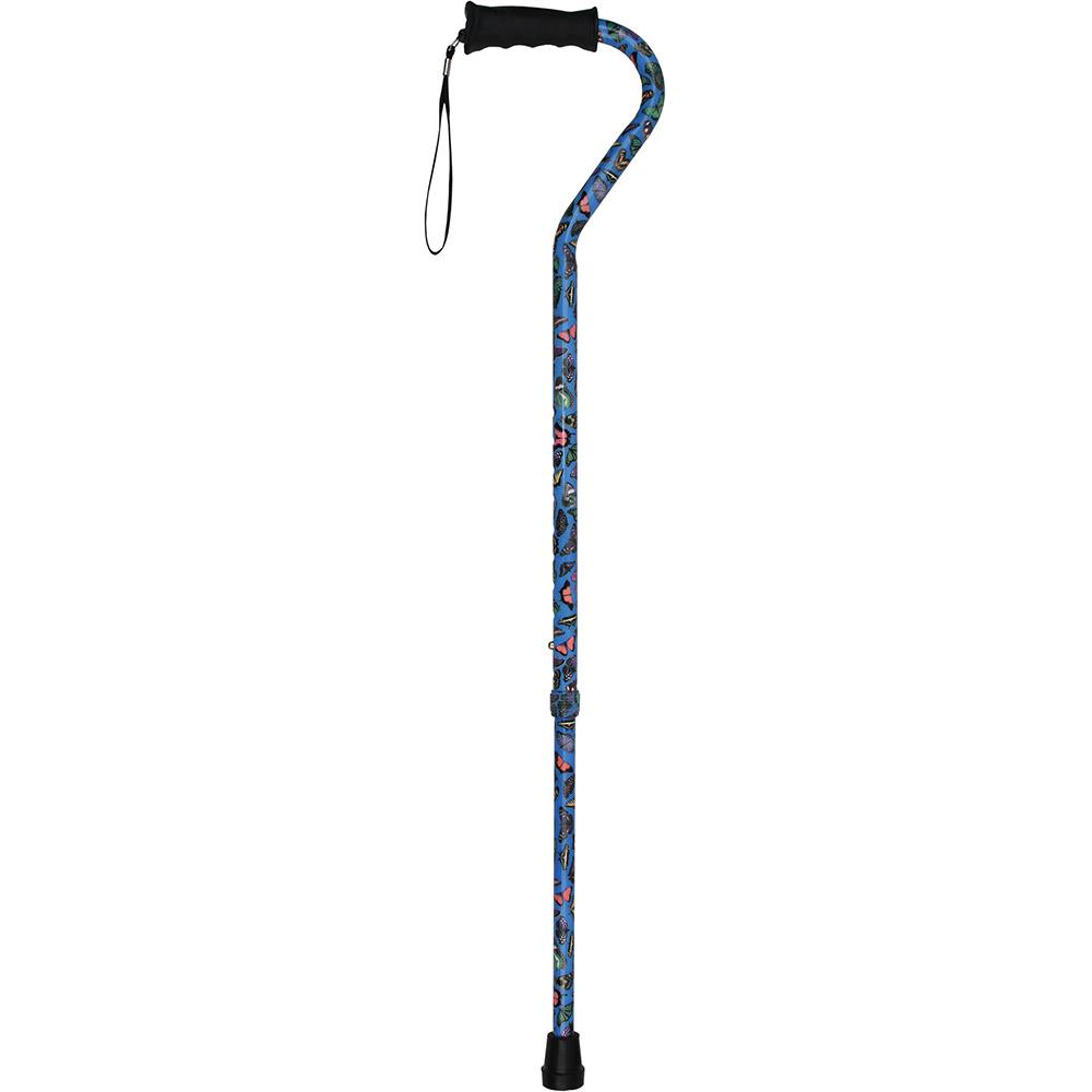 Butterfly: Comfort Grip Adjustable Offset Walking Cane Deals Cheap Online