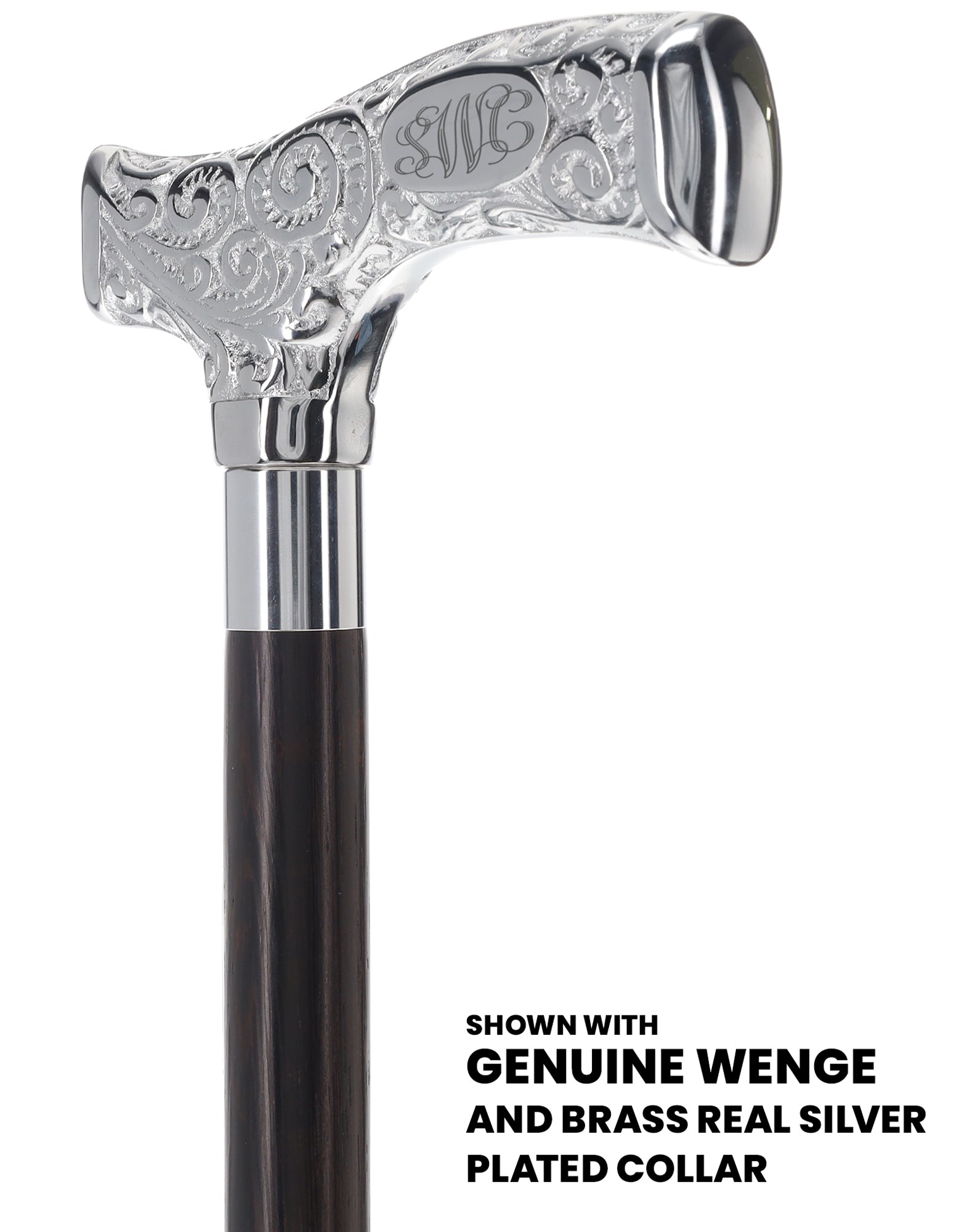 Make It Yours: Premium Chrome Cane w/ Personalized Engraving Pay With Visa For Sale