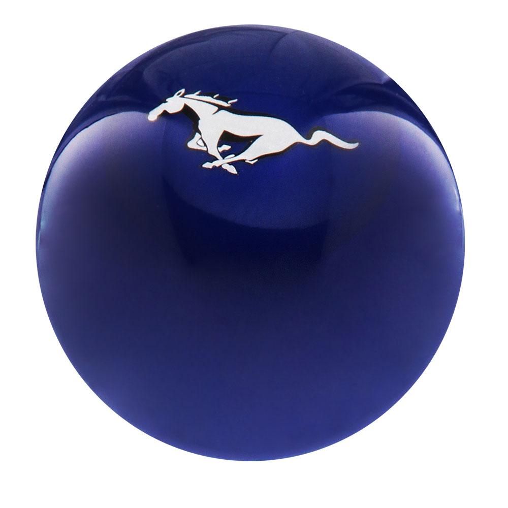 Licensed Mustang Horse Emblem Dark Blue Round Knob Cane w/ Custom Wood Shaft & Collar Low Shipping Fee Online