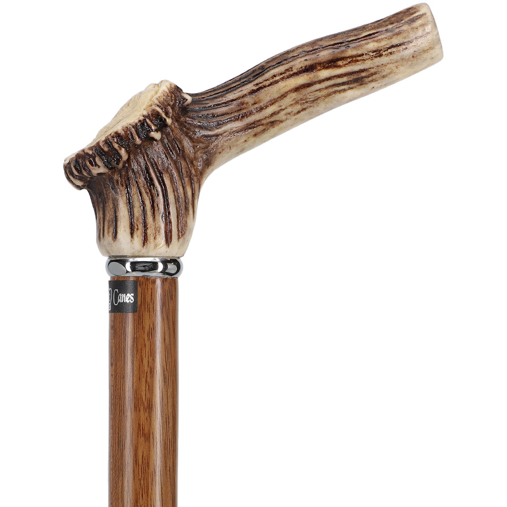 Exclusive Genuine Deer Stag Horn Cane with Ovangkol Wood Shaft Professional Online