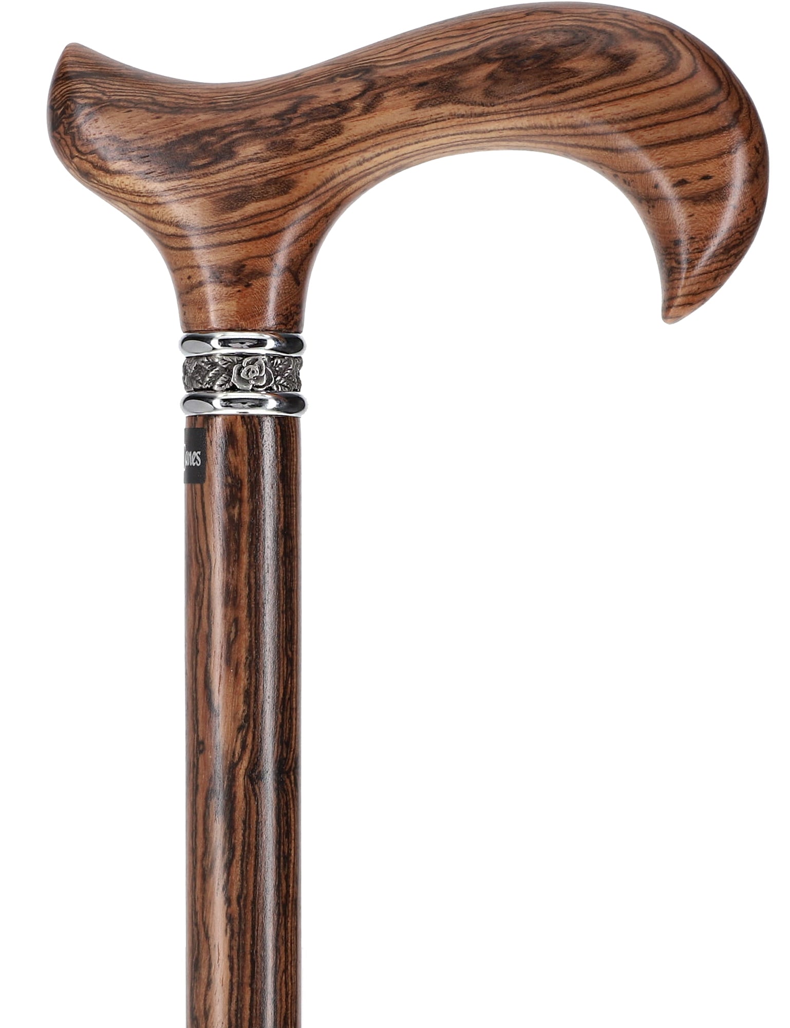 Luxury Natural Bocote Wood Derby Cane - Nature's Design - Collar Option Sale Best Pices