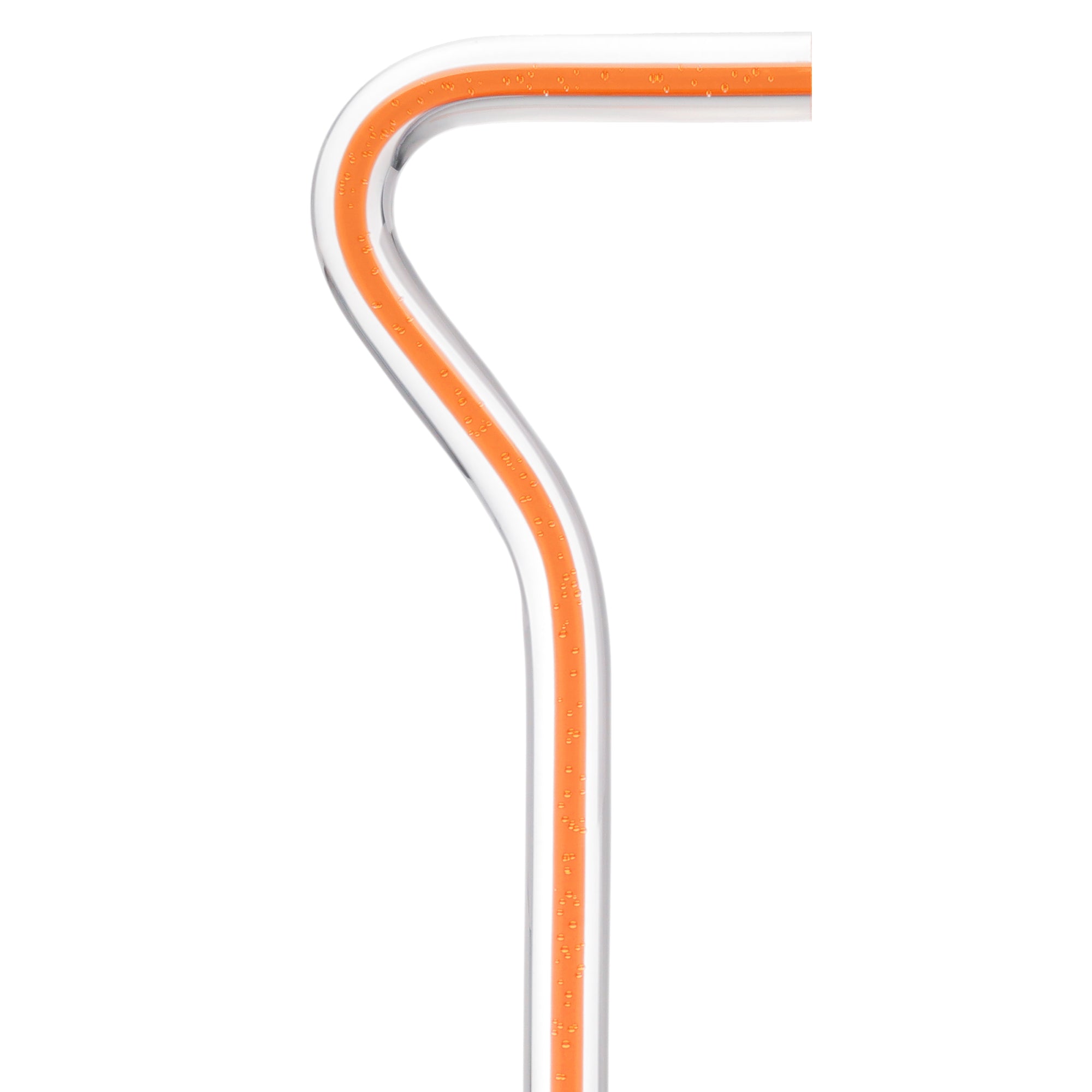 Be Bold Wear Orange Cane: Orange Streak w/ Floating Bubbles in Clear Shaft Cheap Footlocker Finishline