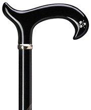 Black Elegance Designer Cane: Rhinestone Embedded Handle Cheap Geniue Stockist