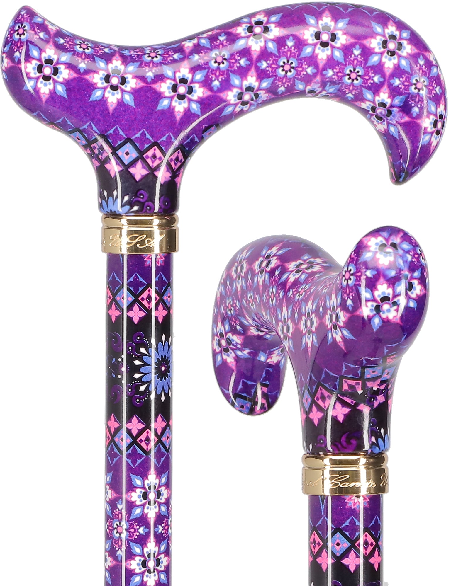 Pretty Purple: Designer Adjustable Cane w/ Patterned Handle Free Shipping Sast