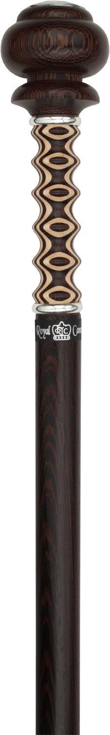 Scratch and Dent Rhinestone Knob Walking Stick With Pine Inlaid Wenge Wood Shaft and Silver Collar V2374 Real Cheap Online