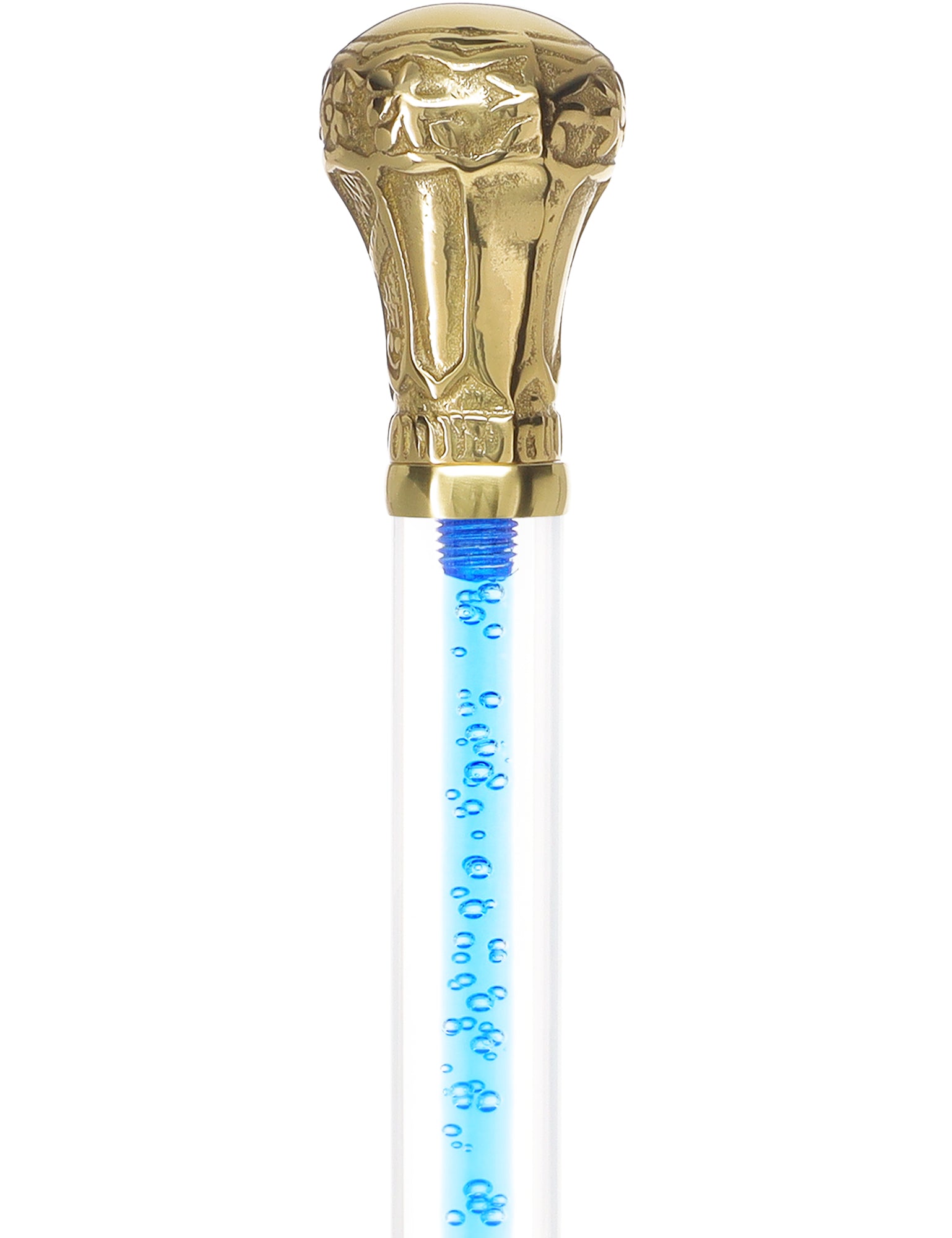 Color Crystal Elegance Brass Knob Cane with Invisible Acrylic Shaft Options Low Cost Cheap Pice